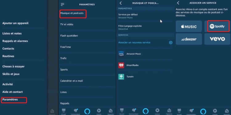 active Spotify sur alexa