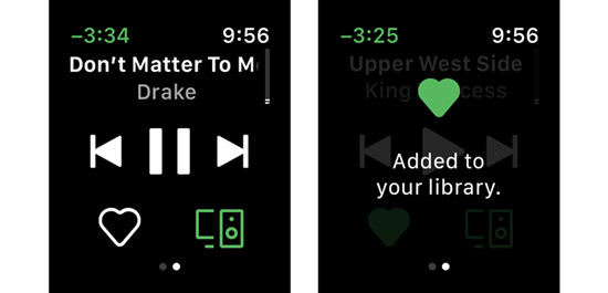 Apple Watch ajoute de la musique Spotify à la bibliothèque