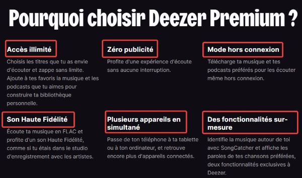 pourquoi choisir deezer premium