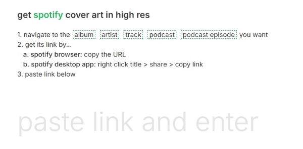 coller lien spotify dans spotify cover art