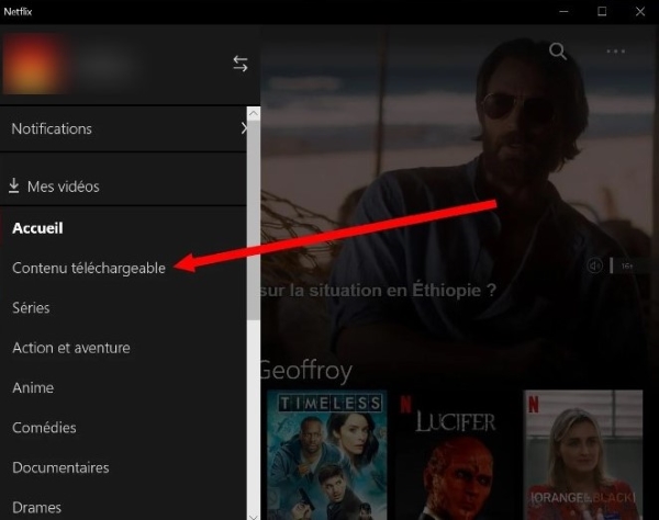 Netflix disponible au téléchargement