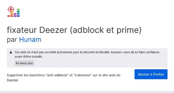 utiliser deezer fixer pour écouter deezer sans pub