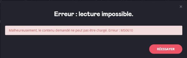 deezer impossible de lire