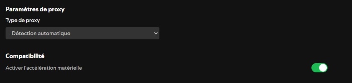 Désactiver l’accélération matérielle Spotify