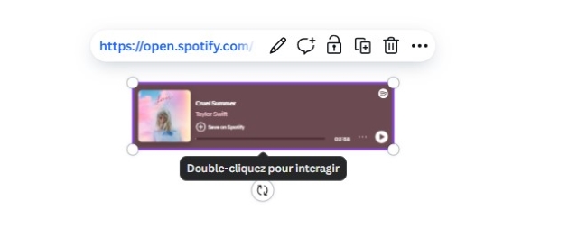 Spotify dans canva