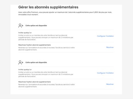 Gérer les abonnés supplémentaires