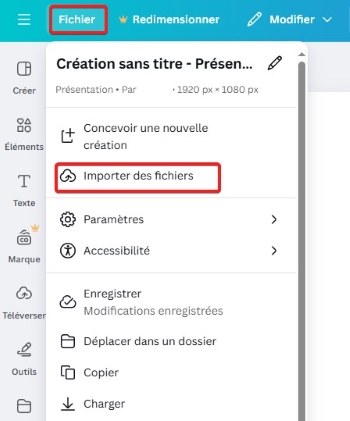 Importer des fichiers