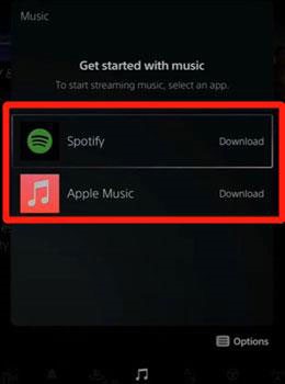 choisir Spotify sur ps5