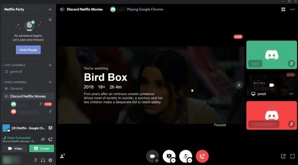 streamer netflix sur discord