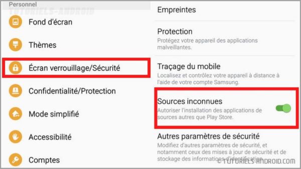 source inconnus android
