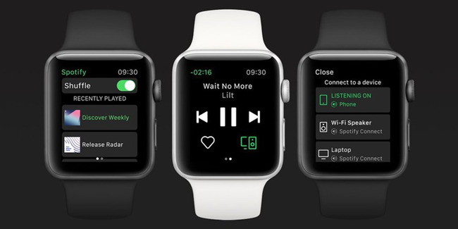 spotify sur apple watch via iphone