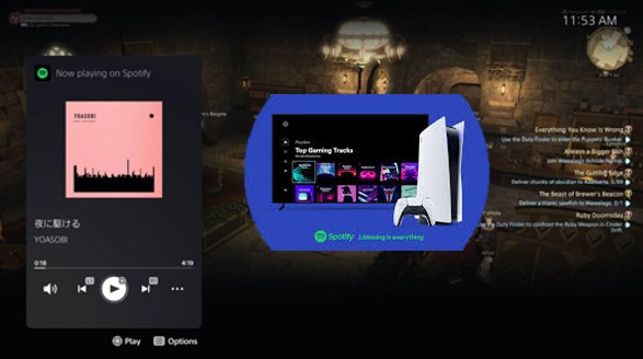 spotify sur ps5