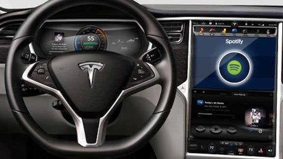 spotify sur tesla