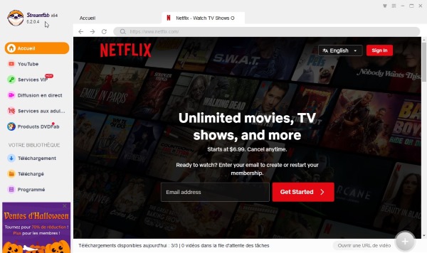 streamfab netflix downloader interface