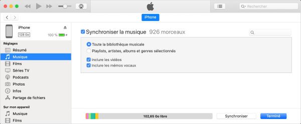 transférer musicaux spotify vers iphone