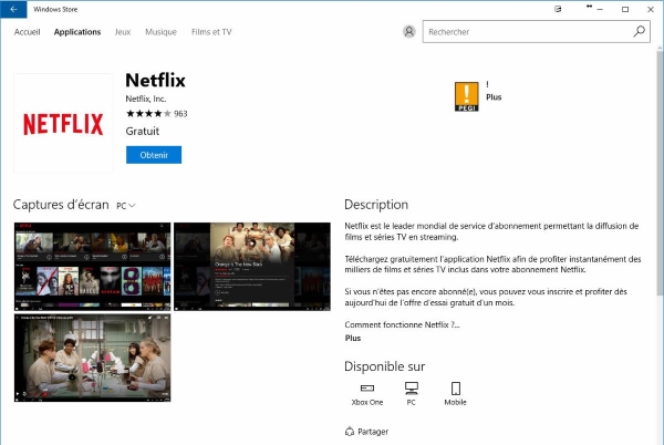 Télécharger l'application Netflix