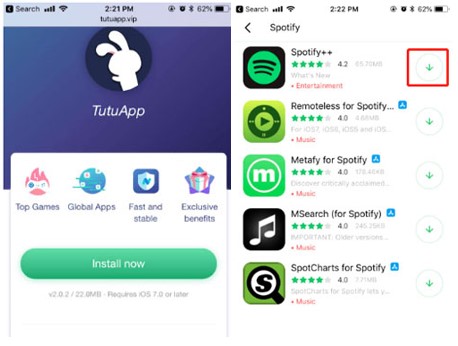 tutuapp et spotify++